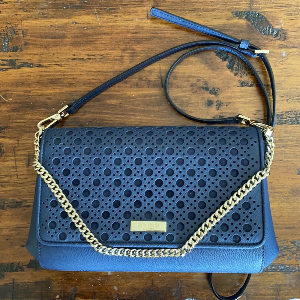 ✨♠️ KATE SPADE ♠️✨ NWOT - NAVY CROSSBODY BAG GOLD